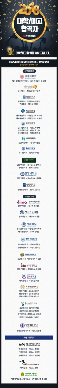 2018 대학 합격자 명단